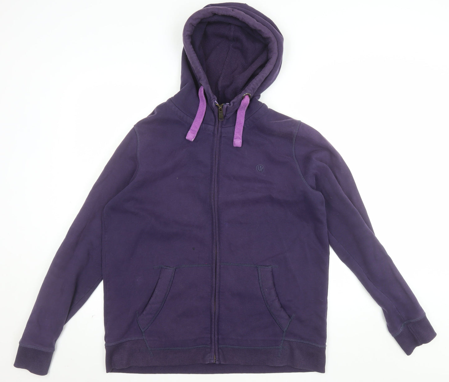 Fat Face Womens Purple Full Zip Hoodie Size UK 16 Cotton Blend