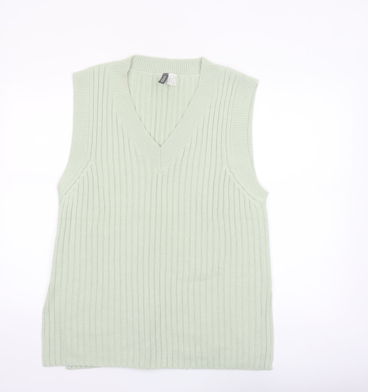H&M Divided Women’s Green Sleeveless V-Neck Knit Vest Size 12
