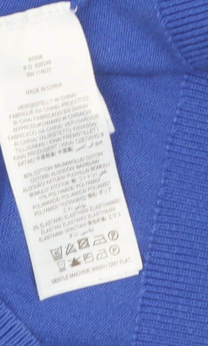 Boden Women Blue Cotton Crew Neck Jumper Medium