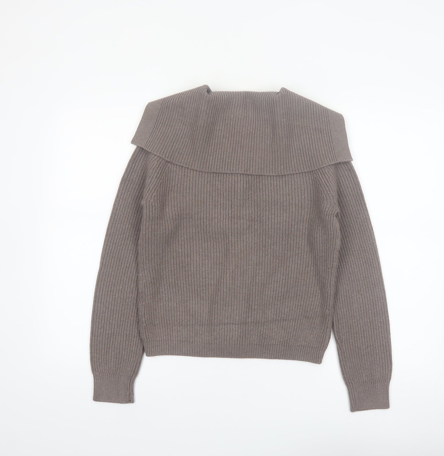 Marks and Spencer Women Brown XS Collared Knit Cardigan
