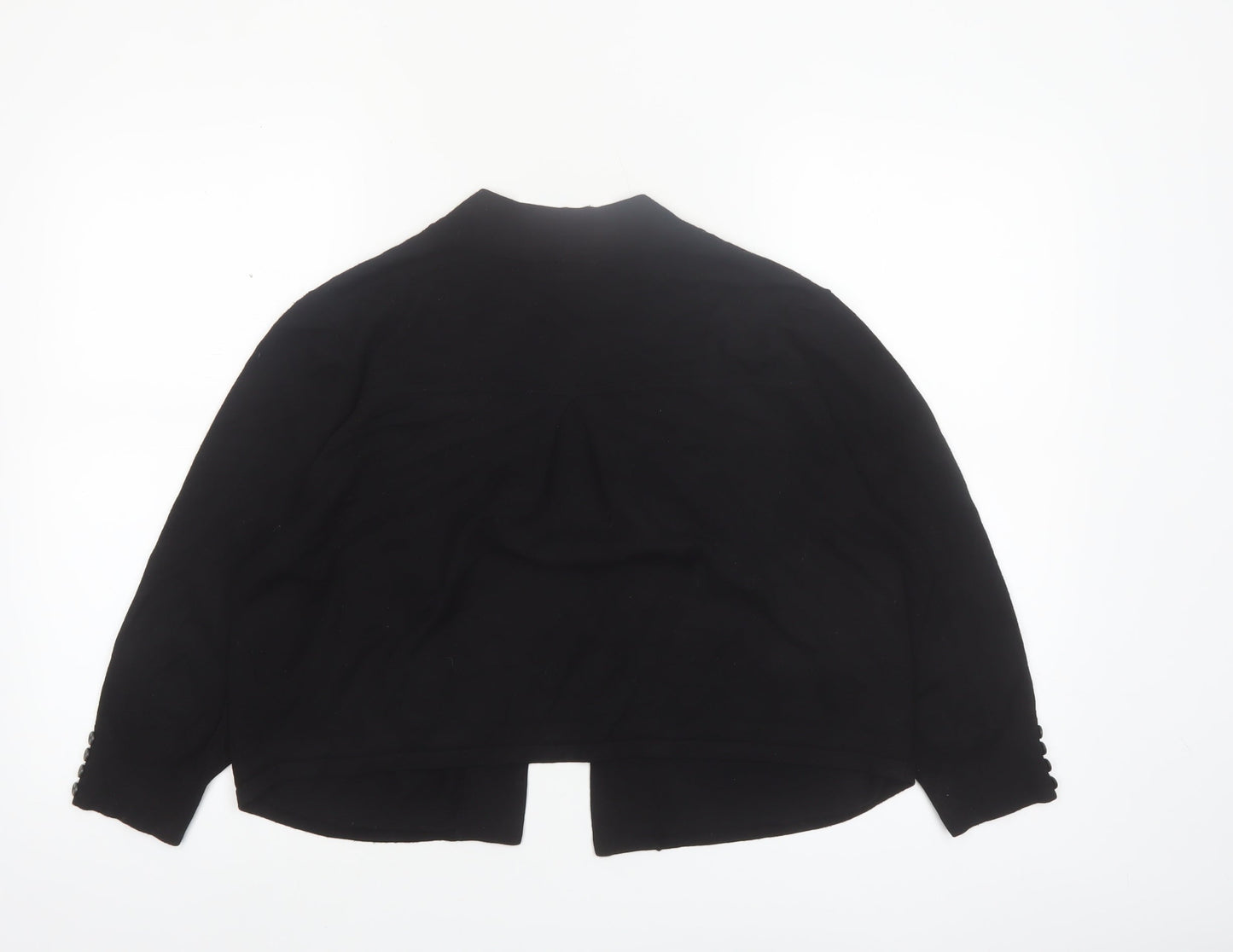 Wallis Women’s Black Knit Open Cardigan L 3/4 Sleeve Lightweight