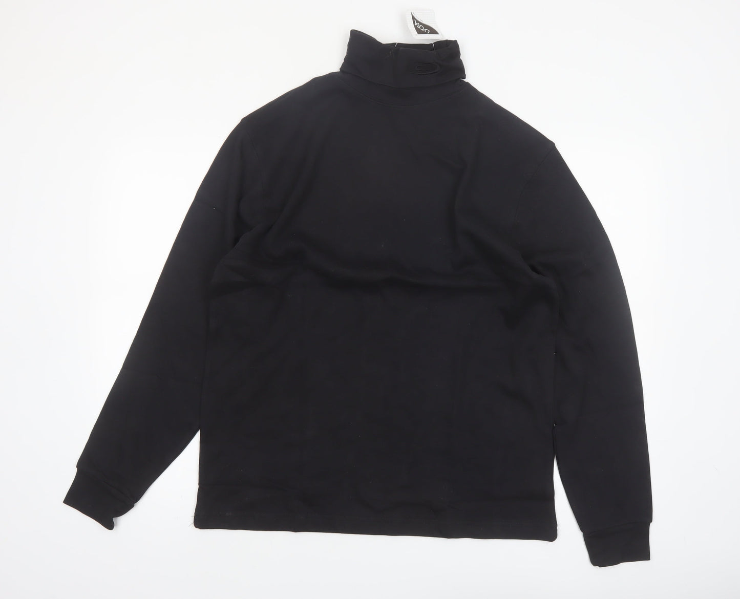 Crane Sports Men's Black Long Sleeve High Neck Training Top Size L