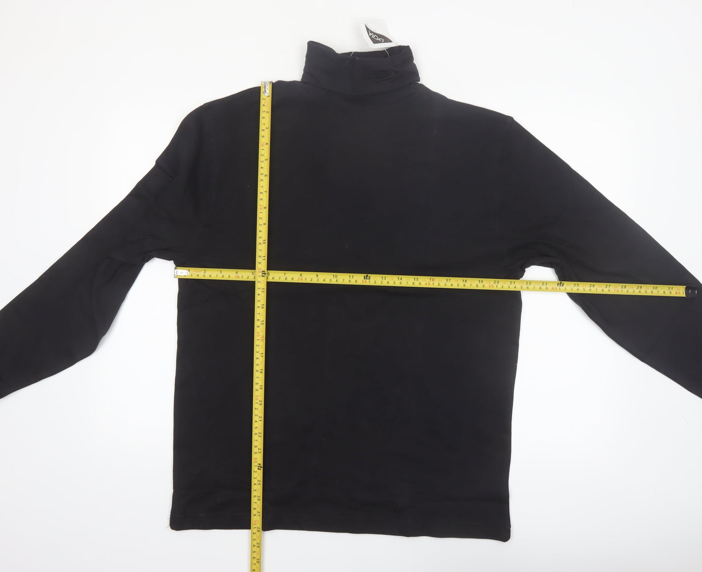 Crane Sports Men's Black Long Sleeve High Neck Training Top Size L