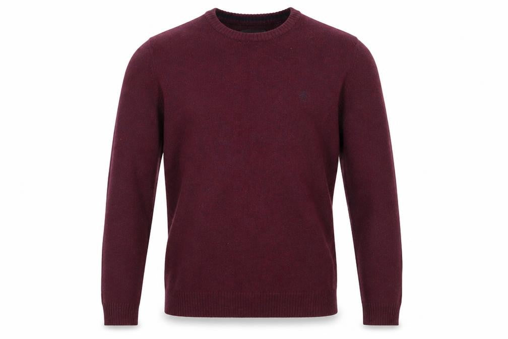 Original Penguin Men's Red Wool Crew Neck Jumper Size L