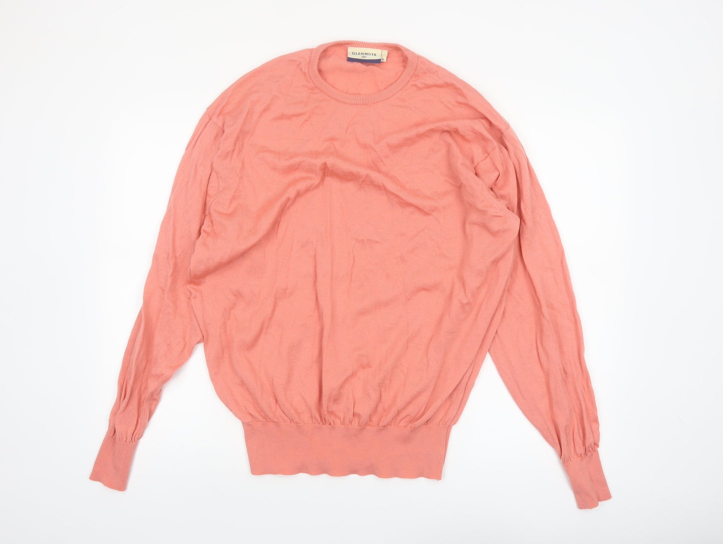 Glenmuir Mens Pink Wool Crew Neck Pullover Jumper XL