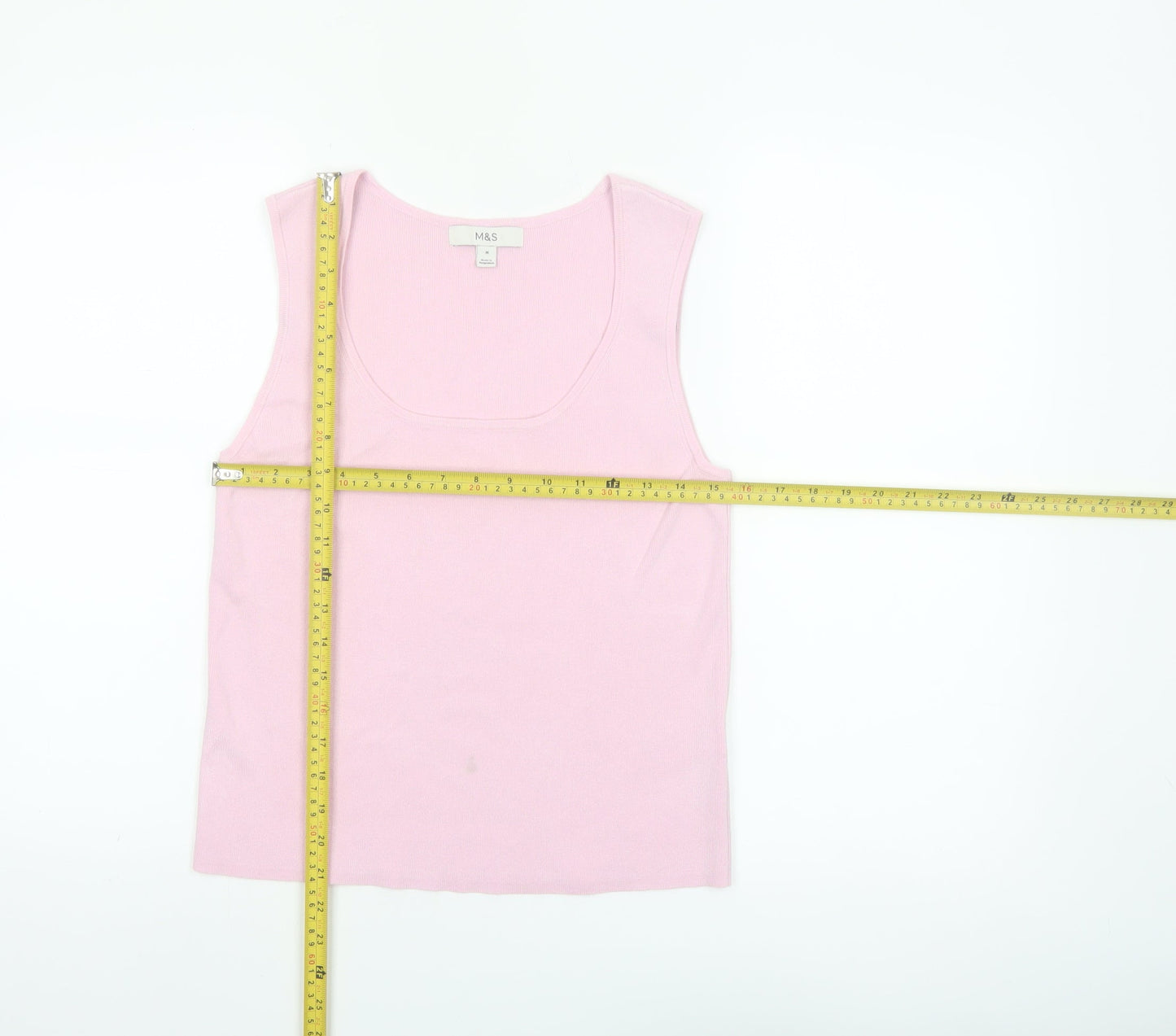 Marks and Spencer Women's Pink Knit Tank Top Size M