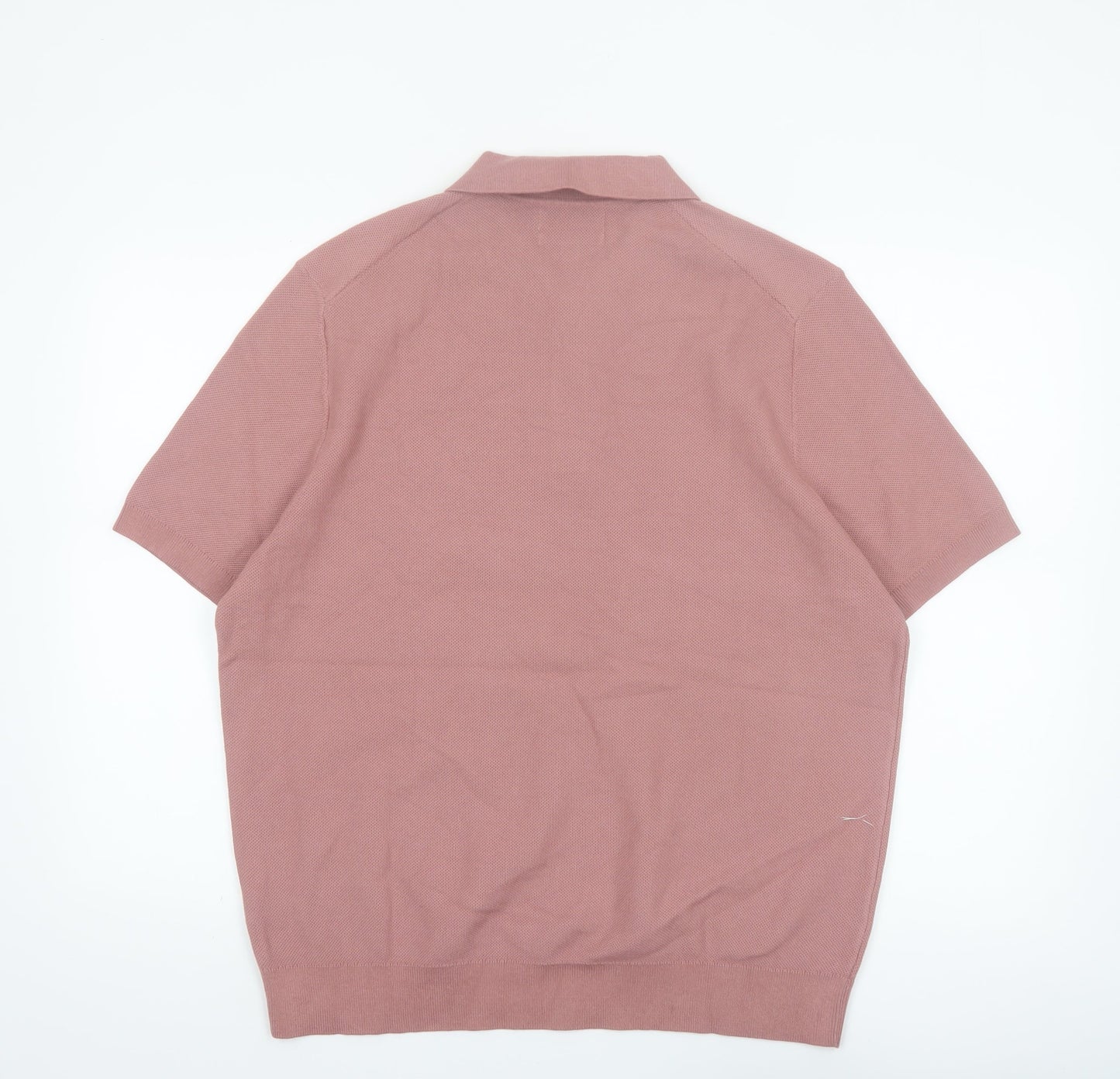 Marks and Spencer Men’s Pink Cotton Polo Shirt XL