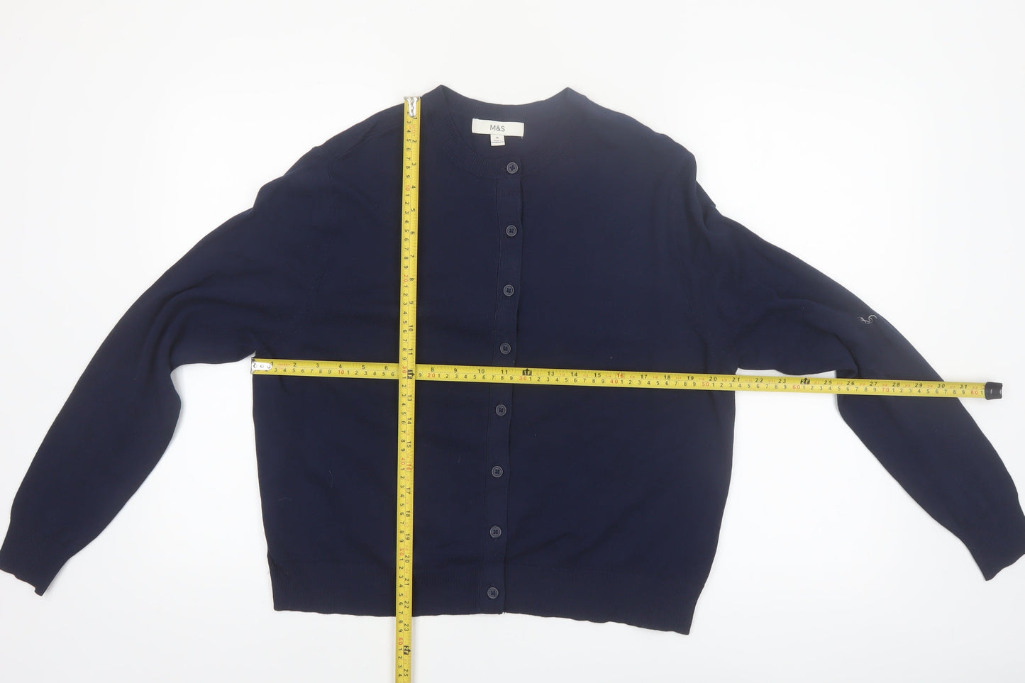 Marks and Spencer Women's Navy Blue Size 16 Cardigan Jumper