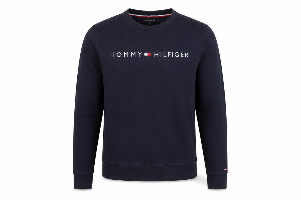 Tommy Hilfiger Men's Blue Logo Pullover Sweatshirt M