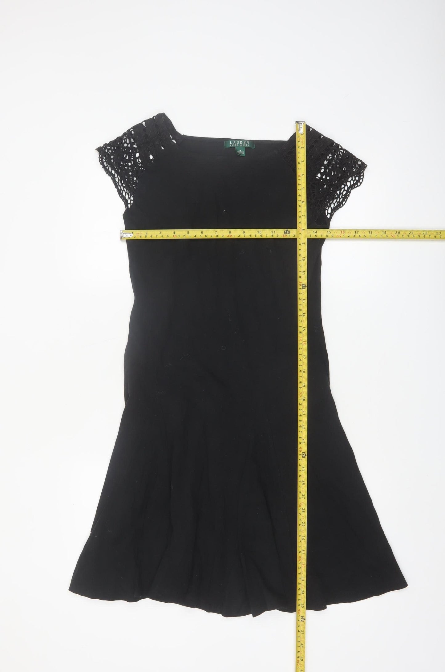 Ralph Lauren Women’s Black Cotton Fit & Flare Dress Size 12