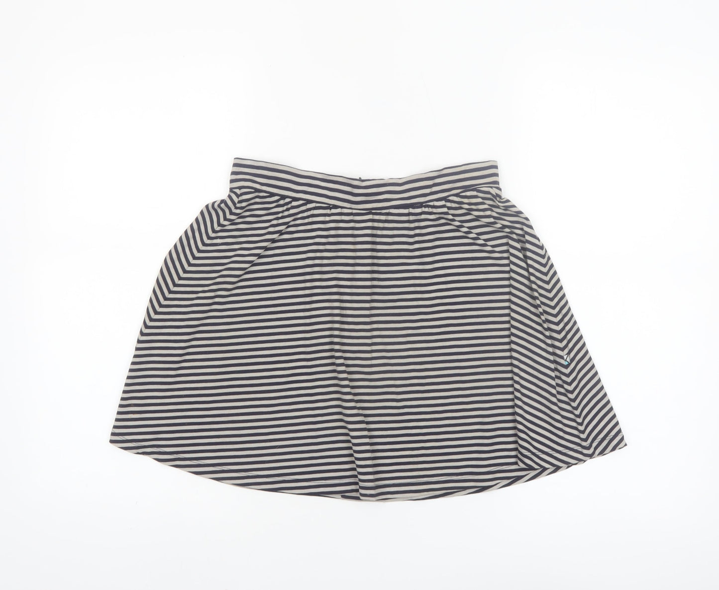 Kling Women’s Navy Striped A-Line Skirt Size 8 Stretch Jersey