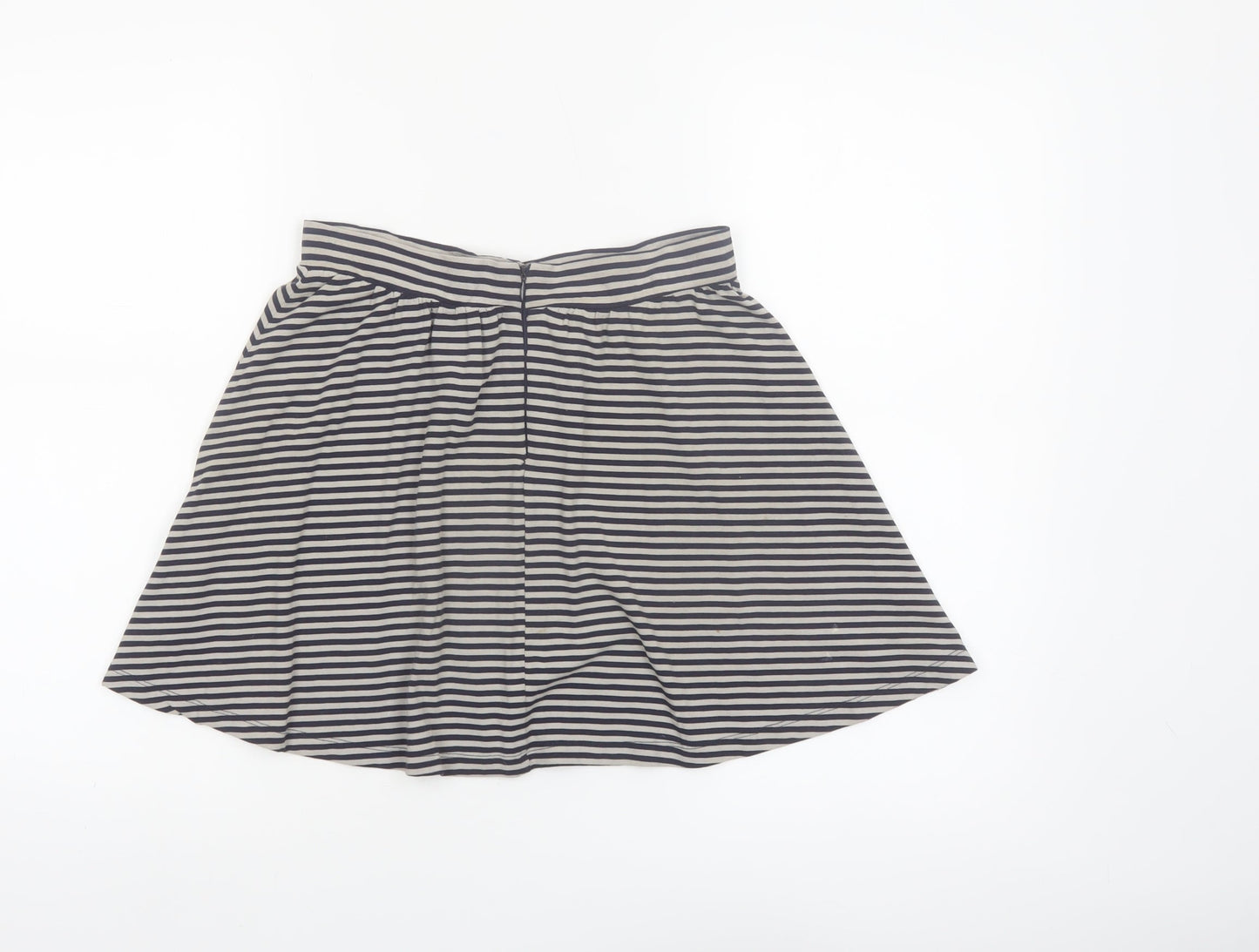 Kling Women’s Navy Striped A-Line Skirt Size 8 Stretch Jersey