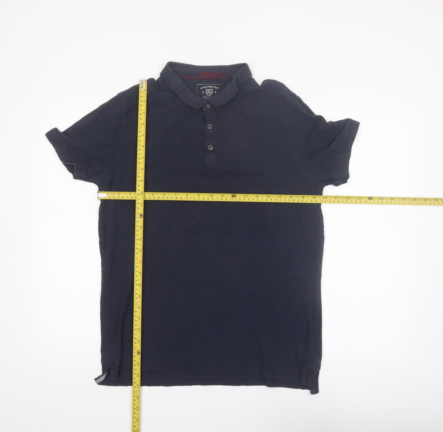 Kensington Eastside Men's Navy Cotton Short Sleeve Polo Shirt L