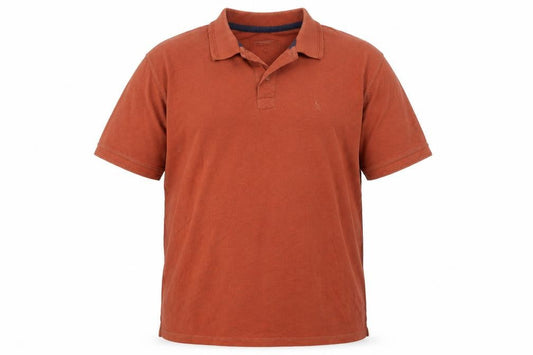 P.G. Field Men's Brown 2XL Cotton Heritage Polo Shirt
