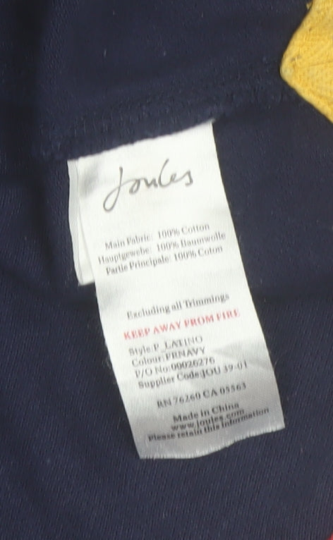 Joules Men’s Blue Latin Polo Club Embroidered Cotton Polo Shirt L