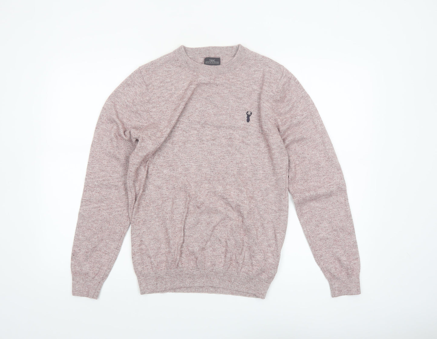 Next Men’s Pink Crew Neck Cotton Blend Jumper Size S