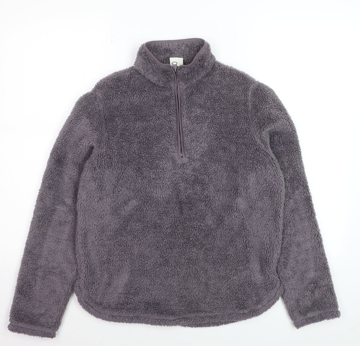 H&M Women Grey XS 1/2 Zip Fleece Pullover Sweatshirt