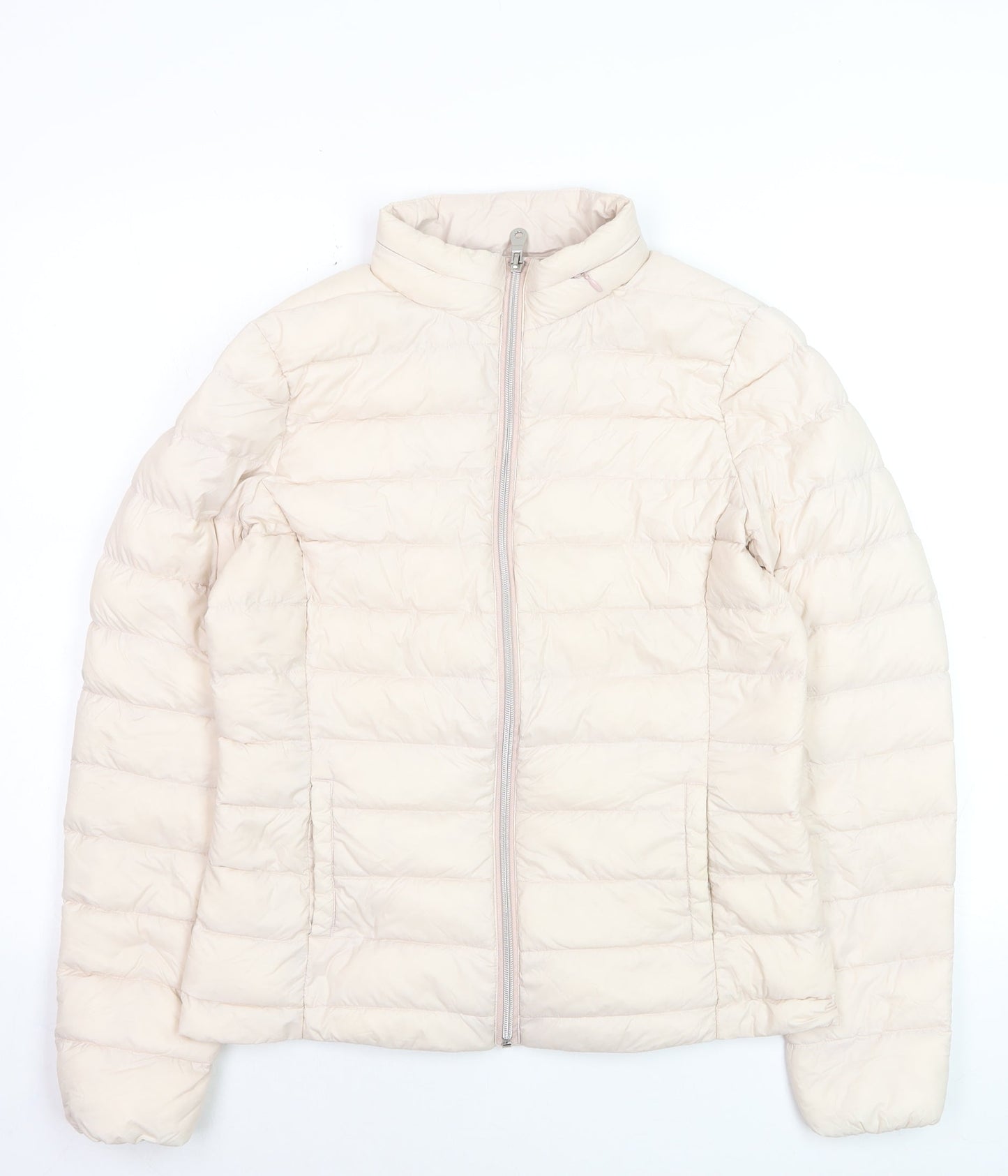 Marks and Spencer Women's Pink Puffer Jacket Size 10 Quilted Lightweight
