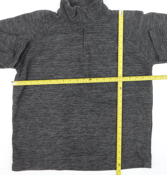 Mountain Warehouse Men's Grey Fleece 1/4 Zip Pullover Sweatshirt M