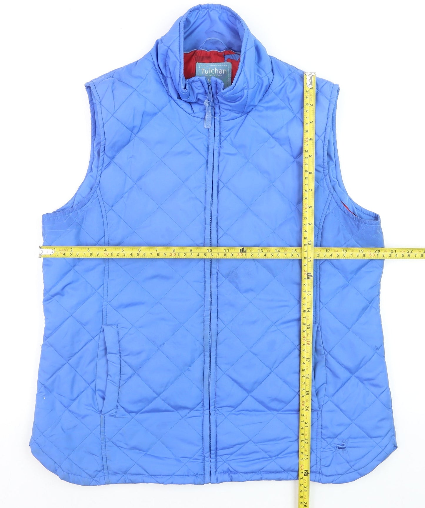 Tulchan Women's Blue Quilted Lightweight Waistcoat Size 16