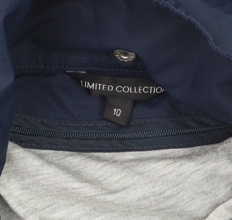 Marks and Spencer Women's Blue Hooded Parka Coat Size 10