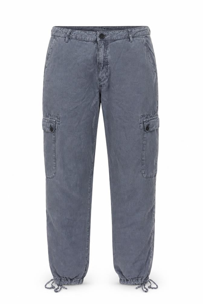 GANT Womens Grey Cargo Trousers Size 16 Lightweight Linen Blend