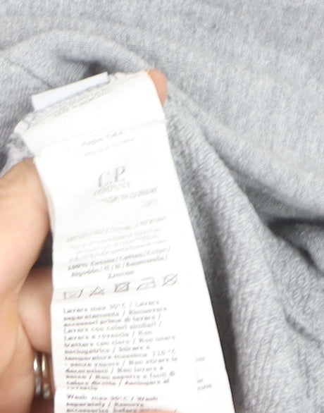 C.P. Company Men's Grey Crew Neck Sweatshirt M Cotton Casual
