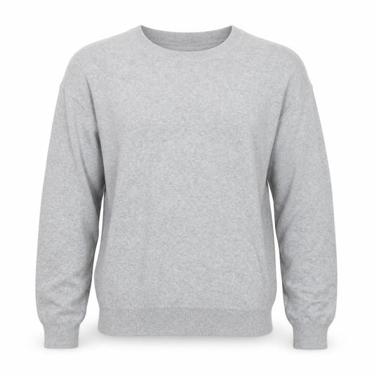 Zara Men Grey Cotton Knit Crew Neck Pullover Jumper M