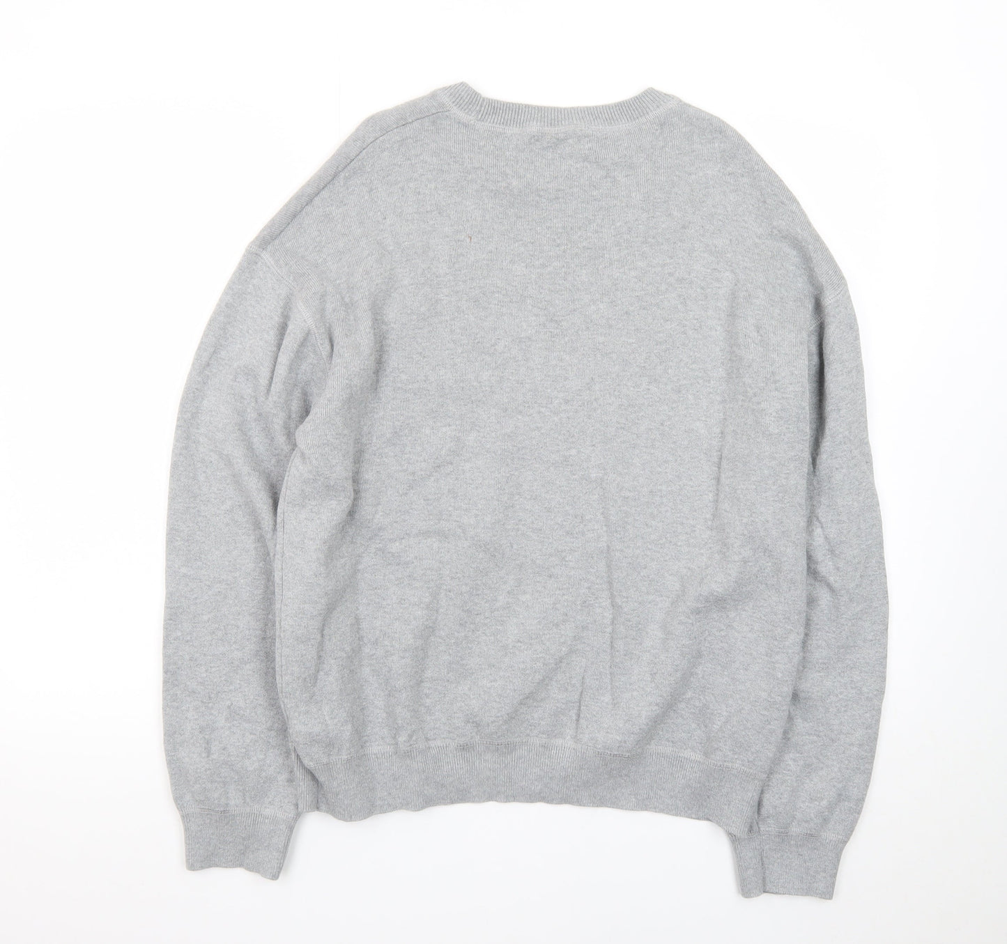 Zara Men Grey Cotton Knit Crew Neck Pullover Jumper M