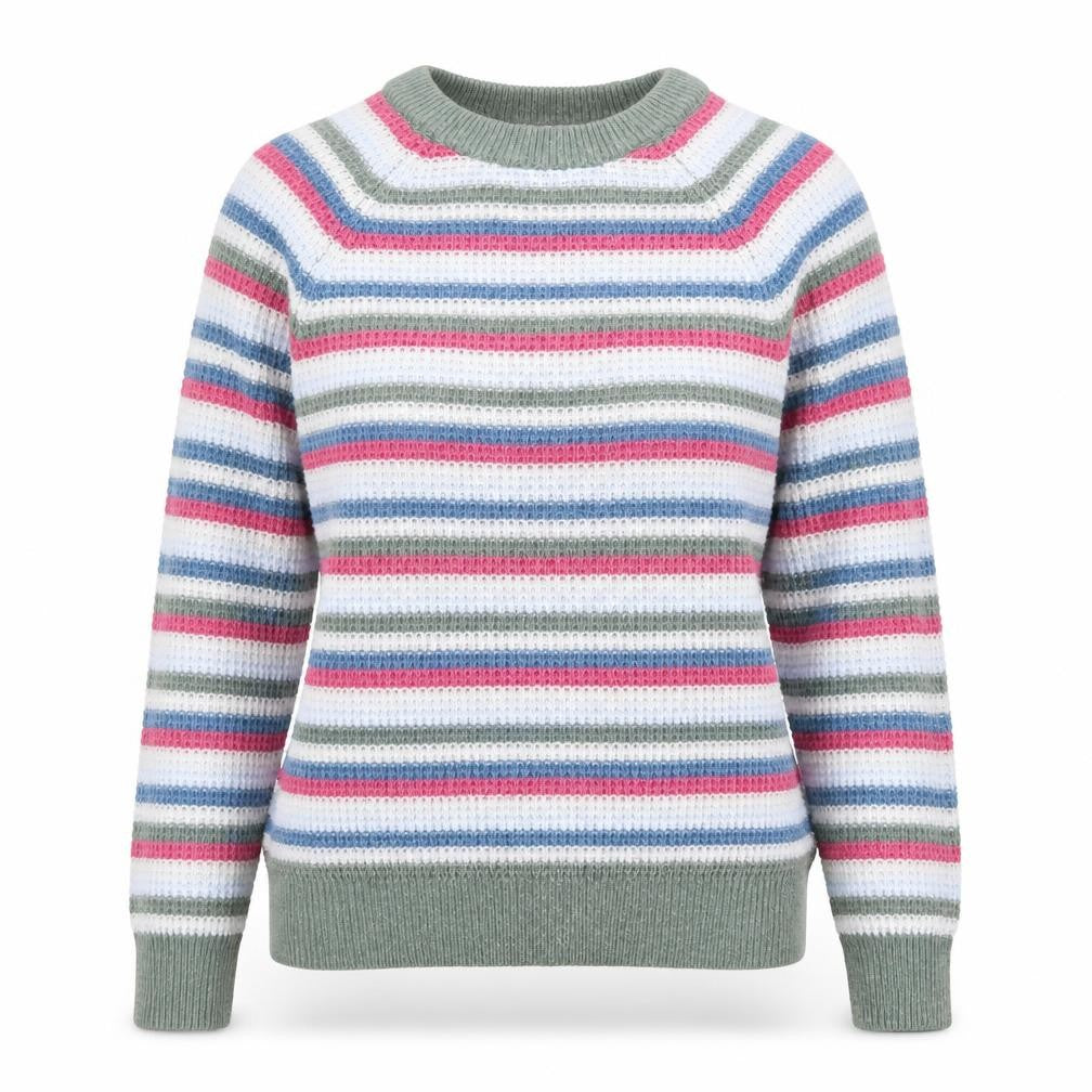 Cotton Traders Women’s Multicoloured Striped Knit Jumper XS