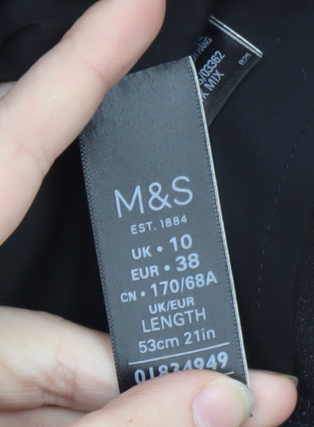Marks and Spencer Women Pink Check Pencil Skirt Size 10 Lined