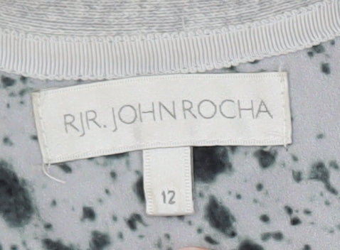 RJR John Rocha Womens Grey Size 12 Open Front Cardigan