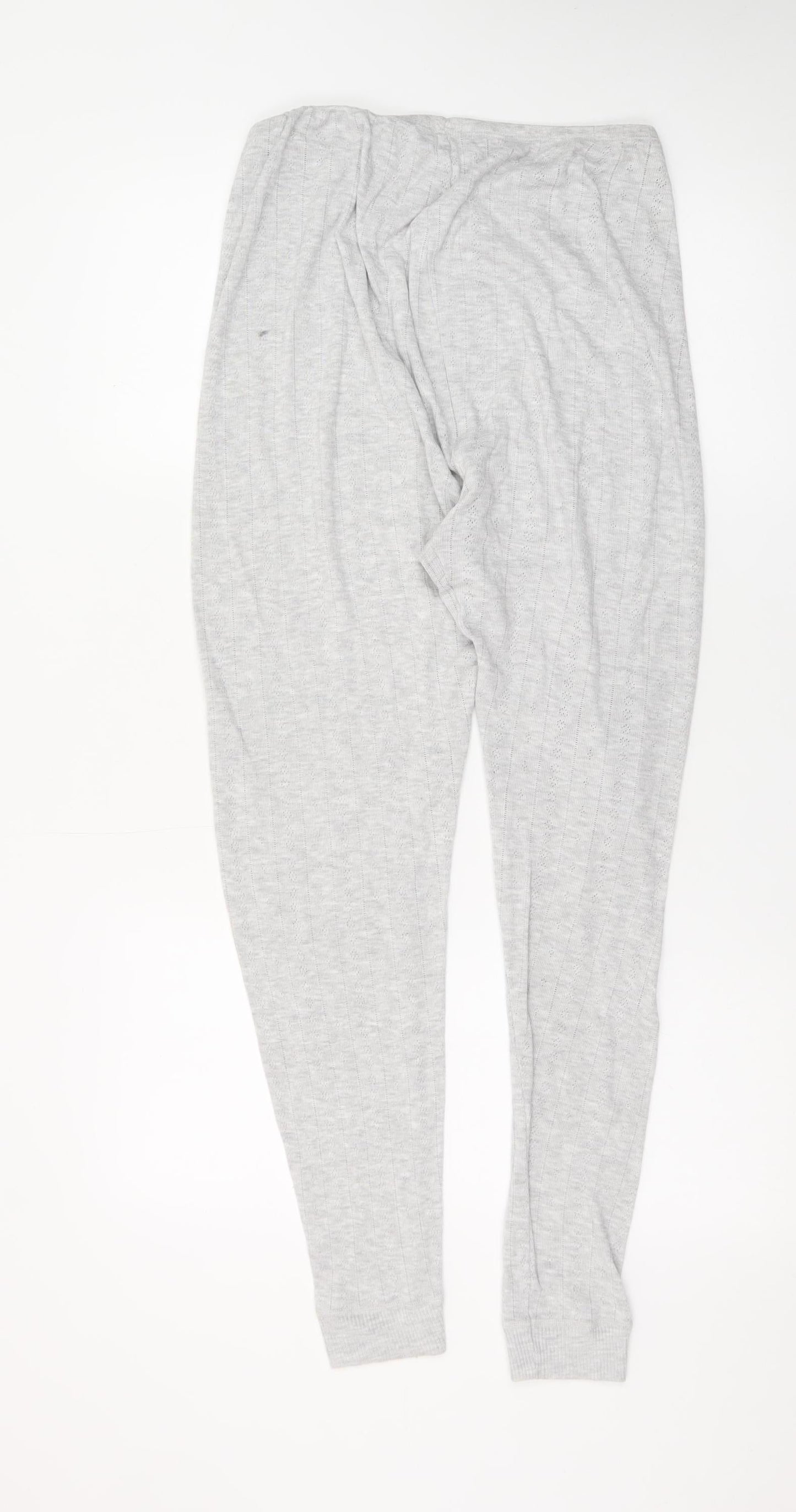 Marks and Spencer Womens Grey Knit Pyjama Pants Size 16
