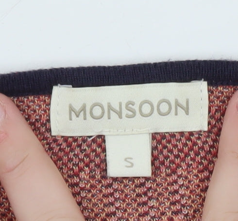 Monsoon Women’s Multicoloured Cotton Knit Shift Dress Size S