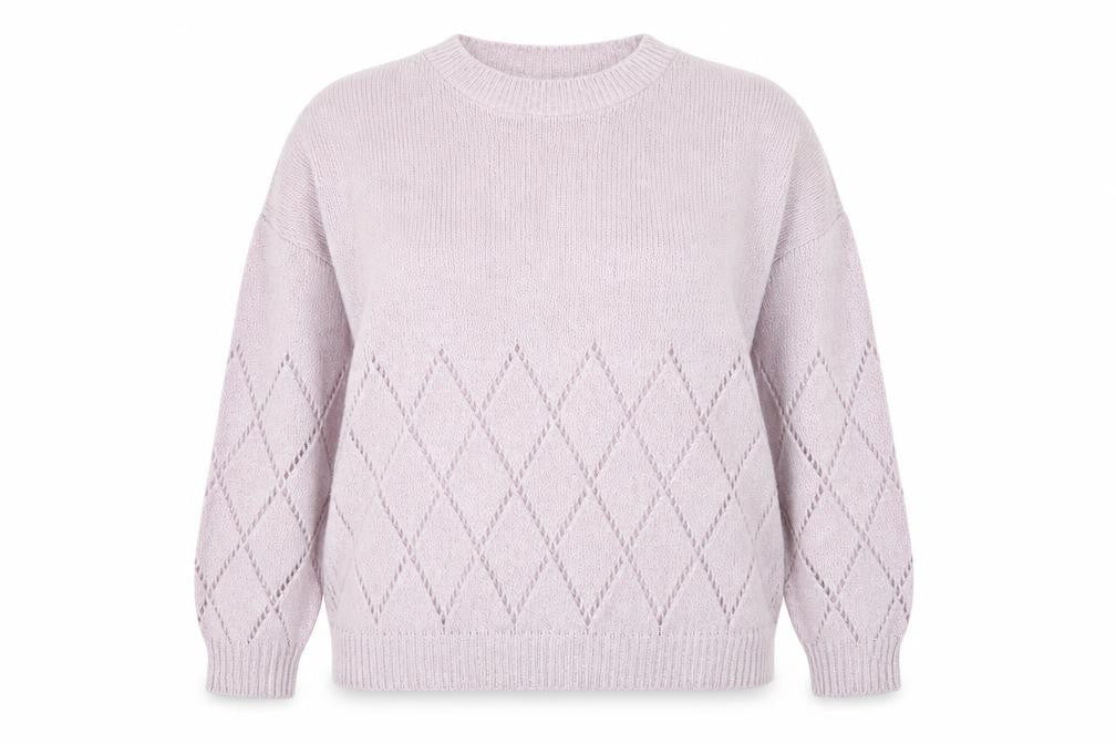 Next Women’s Pink Diamond Knit Crew Neck Jumper Size 20