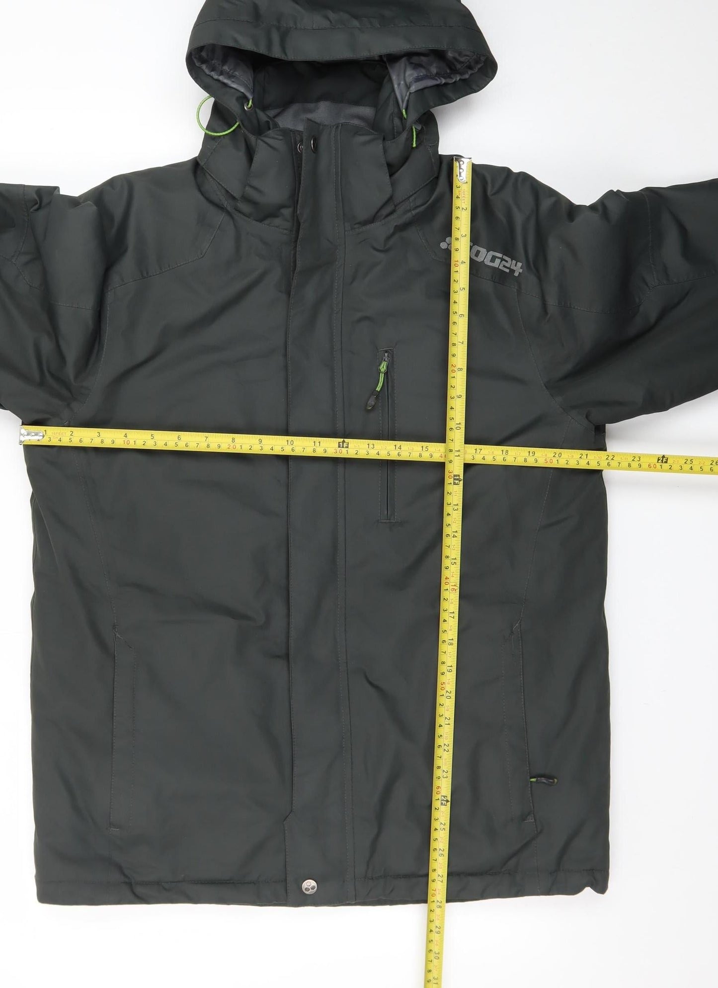 TOG24 Men's Black Small Waterproof Hooded Puffer Jacket