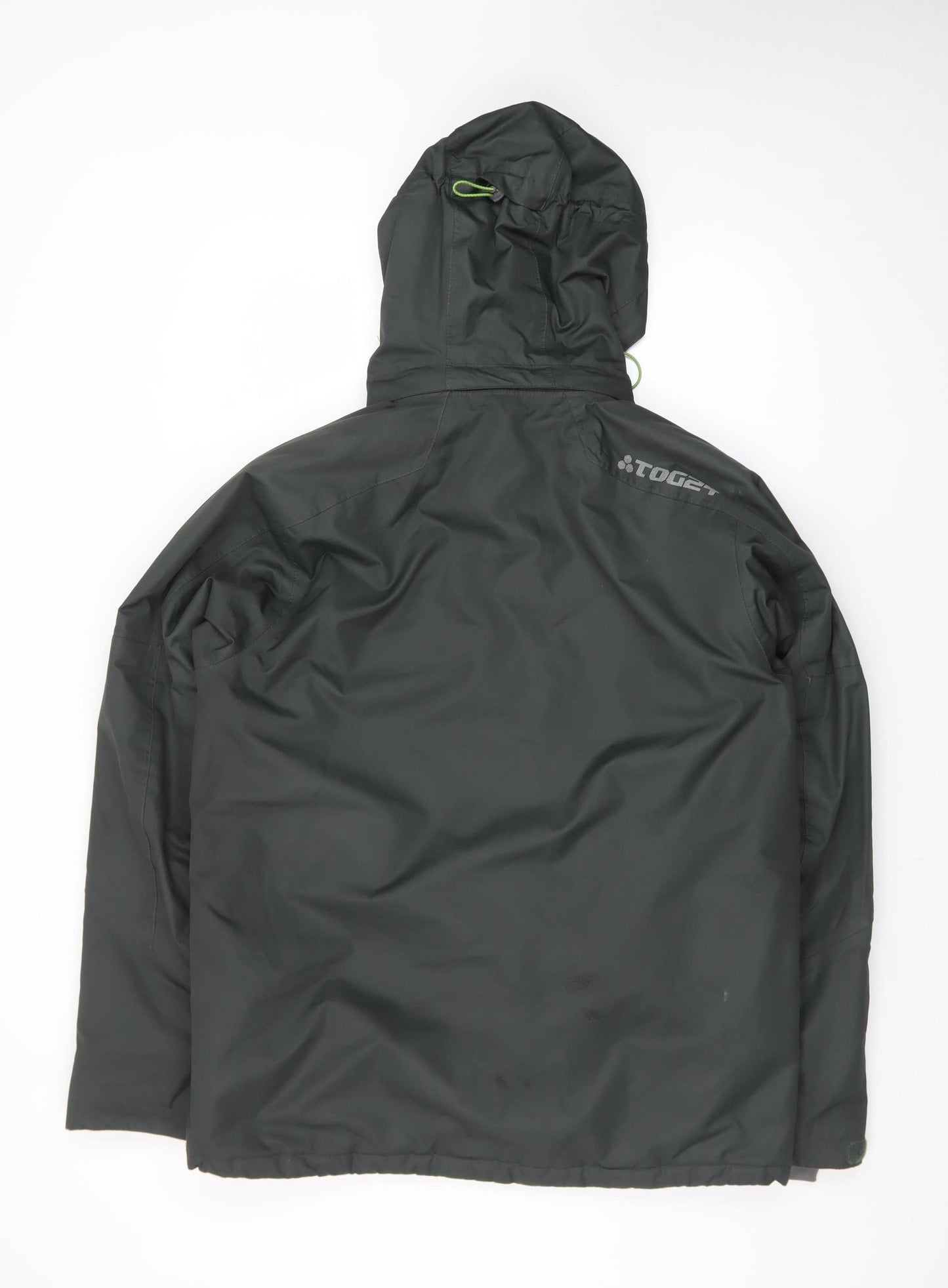 TOG24 Men's Black Small Waterproof Hooded Puffer Jacket