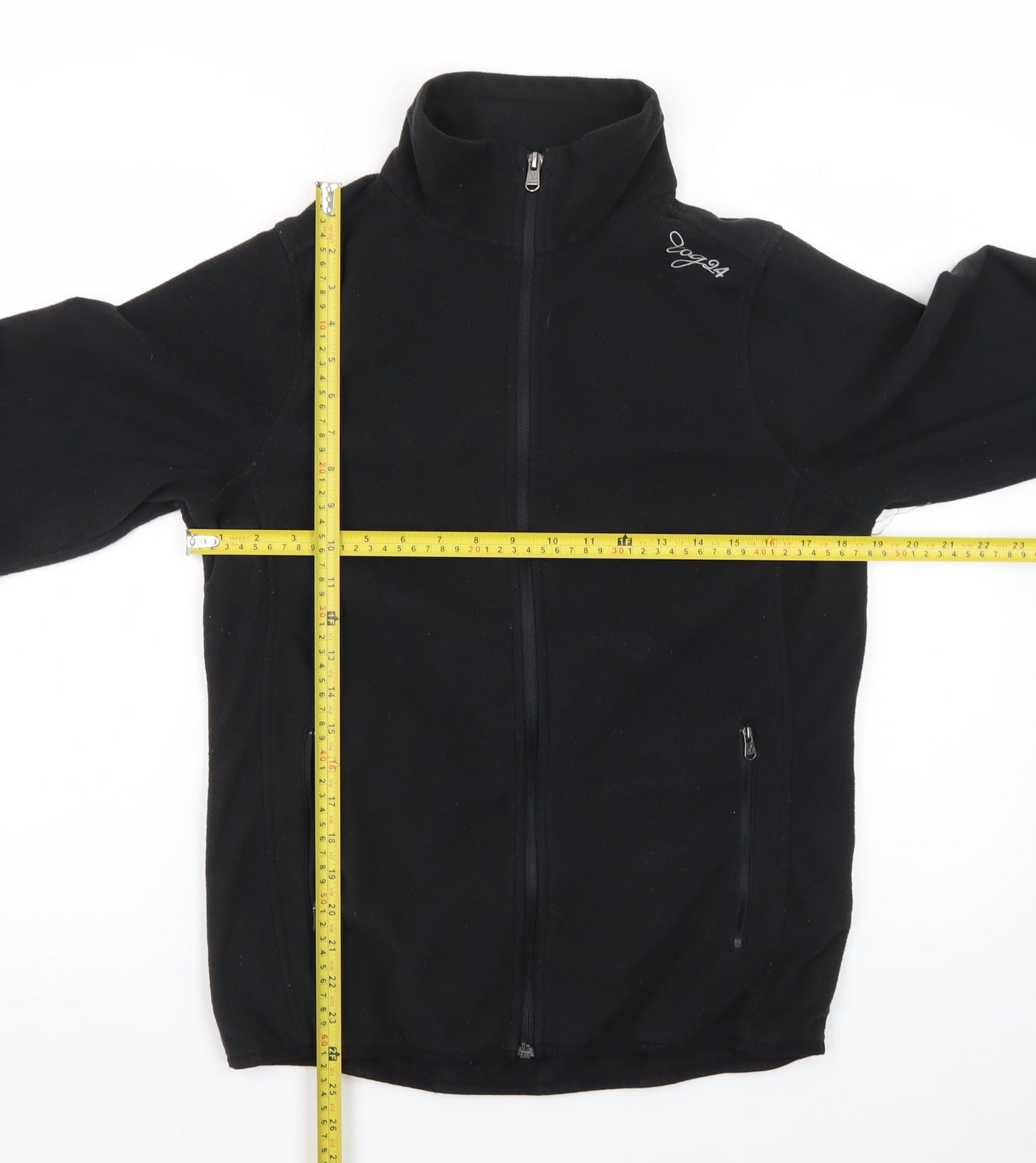 TOG24 Men's Black Fleece Full Zip Jumper M Regular Fit Outdoor