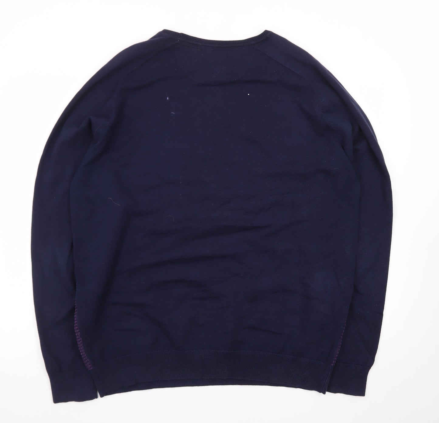 Colin Montgomerie Men's Purple 2XL Cotton Blend Crew Neck Jumper