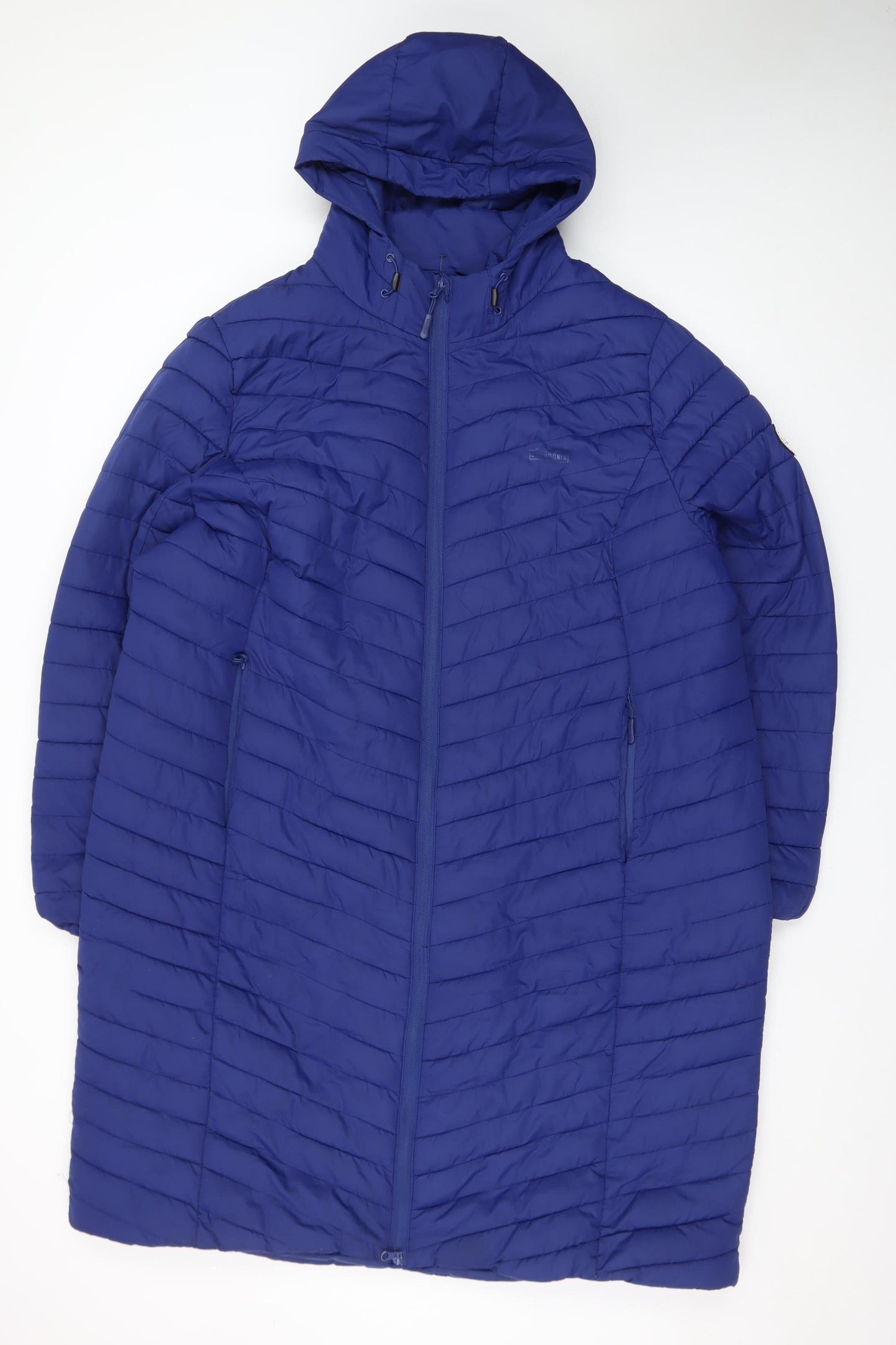 Snowdonia Women’s Blue Long Puffer Coat Size 24 Hooded Winter Jacket