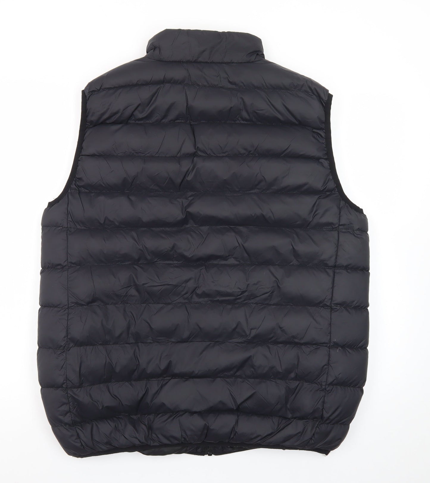 Brave Soul Men's Black Puffer Gilet Waistcoat Size L Warm Lightweight