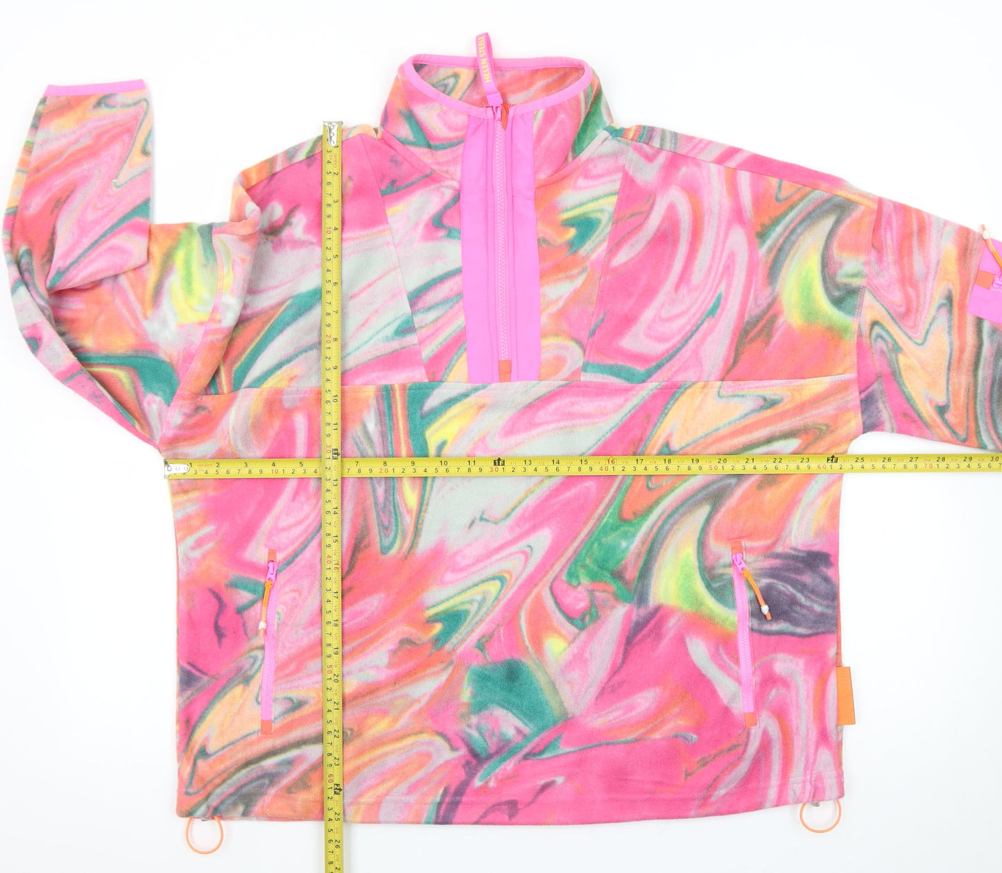 Helen Steele x Dunnes Stores Women's Pink Multicoloured Fleece Pullover Sweatshirt Size L