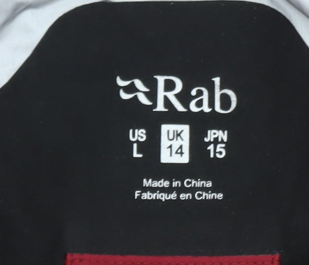 Rab Women's Red Waterproof Hooded Softshell Jacket UK 14