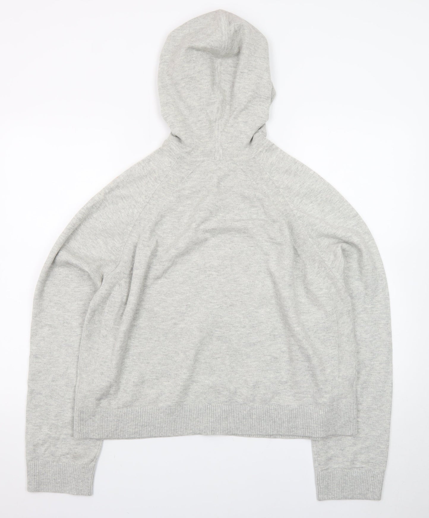 Marks and Spencer Women’s Grey Full Zip Hooded Knit Jumper Size L