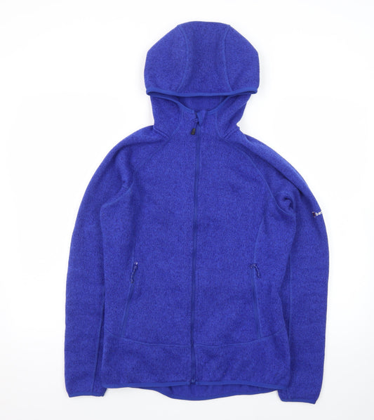 Berghaus Women Blue Full Zip Hooded Fleece Jumper UK 12 M
