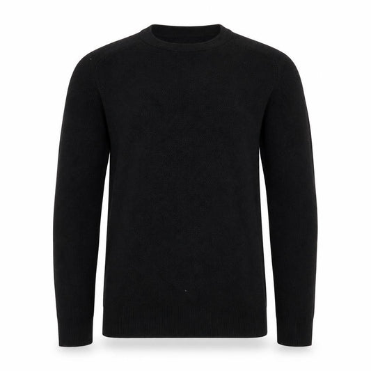 Selected Homme Men's Black Cotton Crew Neck Pullover Jumper Size M
