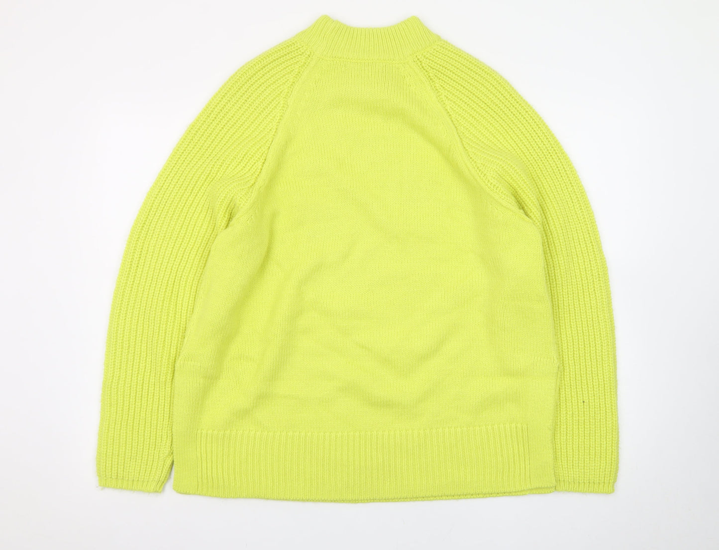 Marks and Spencer Women's Yellow Crew Neck Knitted Pullover Jumper Size M