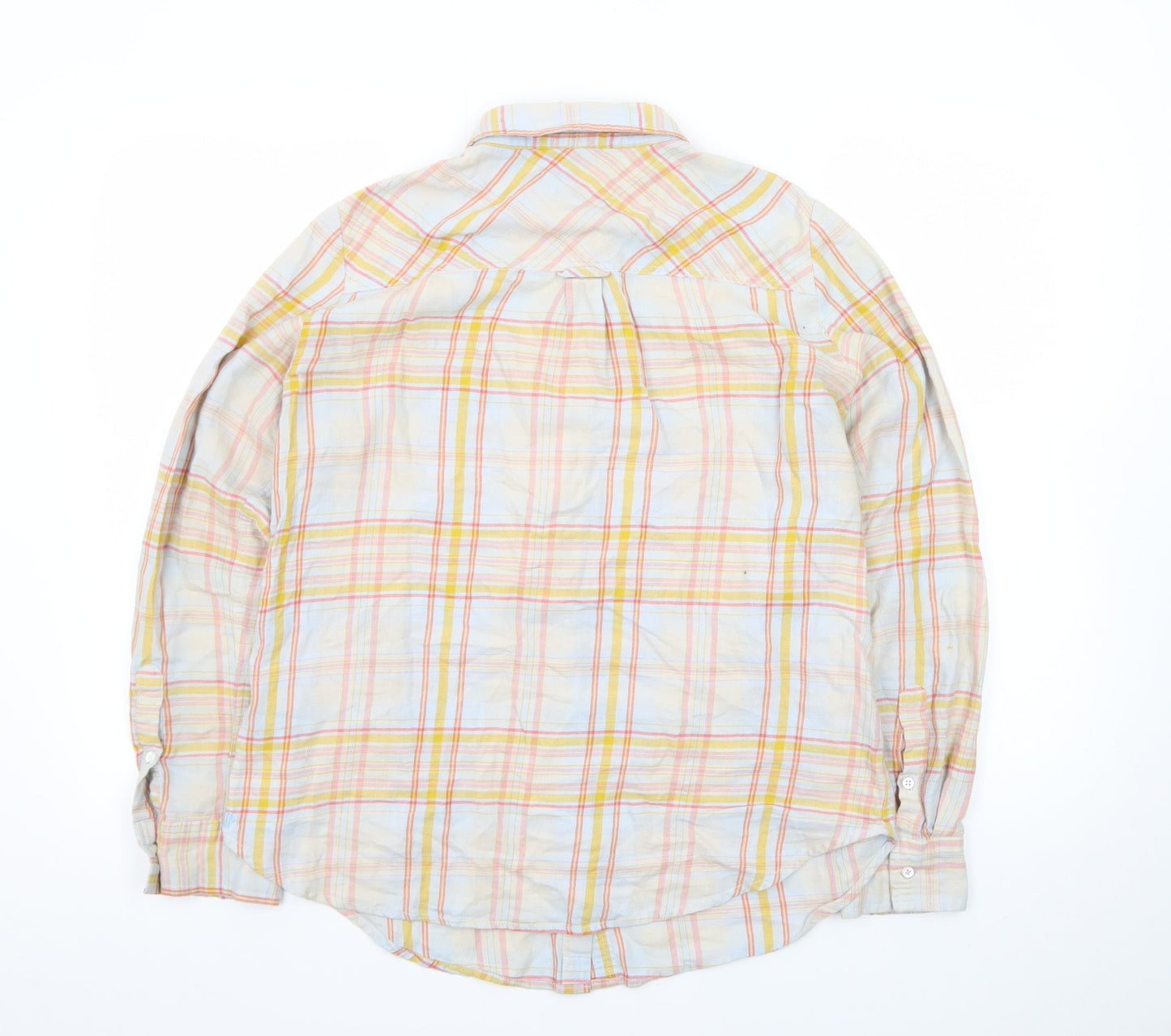 FatFace Women’s Multicoloured Cotton Check Long Sleeve Button-Up Shirt Size 12