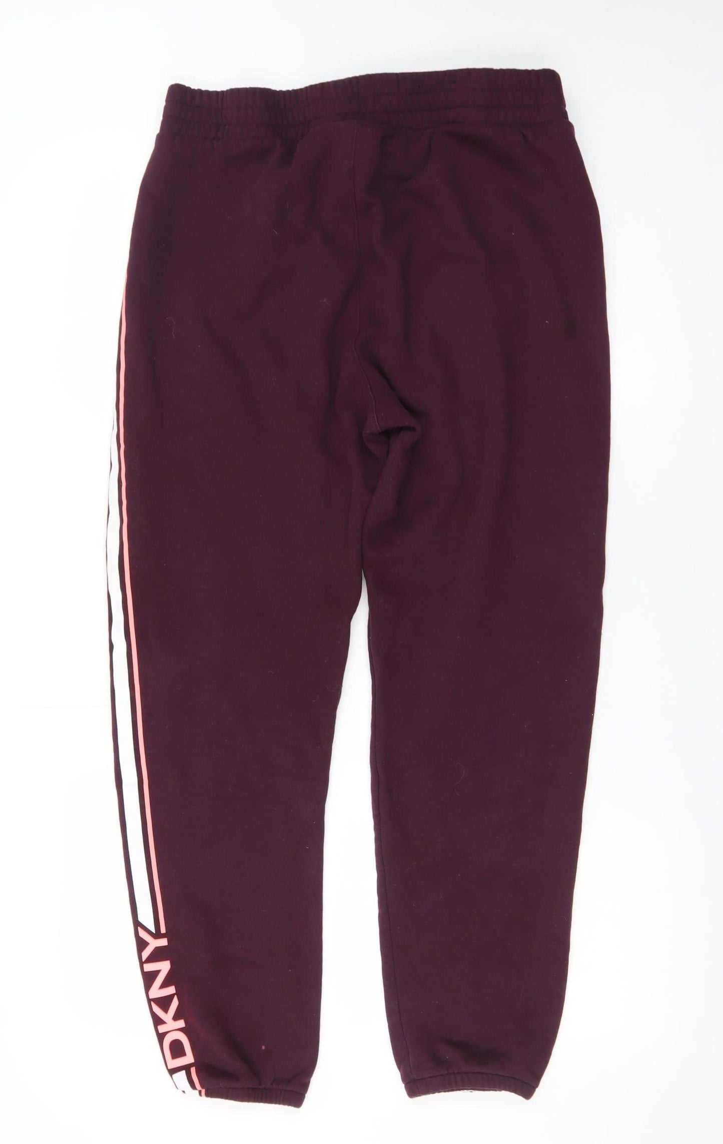 DKNY Sport Womens Burgundy Jogger Sweatpants Size L Cotton Blend