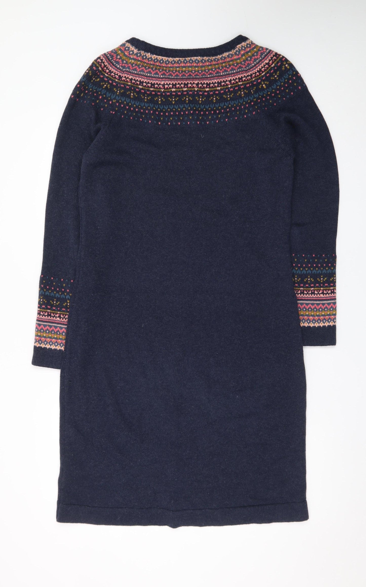 Brakeburn Women’s Blue Fair Isle Knit Jumper Dress Size 12